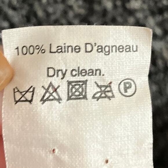 J Crew Mens Sweater Gray Black Crew Neck Pullover Long Sleeve 100% Lambs Wool L - Picture 6 of 11